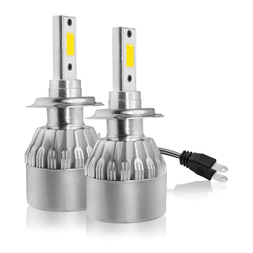 CARZEX® H7 LED Headlight Bulbs 36W 3800LM, 6000K Pure White Plug & Play LED Conversion Kit for Cars, High Brightness, Easy Installation, Long Life, Universal Fit – Set of 2 - Image 1