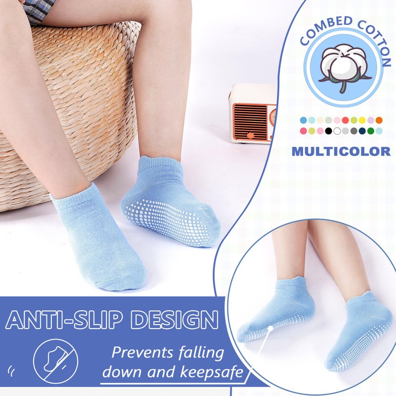 Tphon Non Slip Toddler Socks 12 Pairs Kids Grip Sock for Boys Girls Baby Ankle Socks with Gripper for 1-3 Year Children - Image 3
