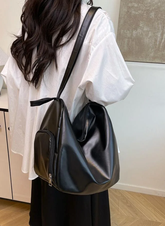 تايك تو Black Solid Zip Closure Backpack