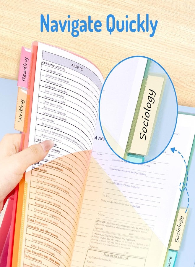 Forvencer 5 Tab Binder Divider, 5 Pack - Image 5