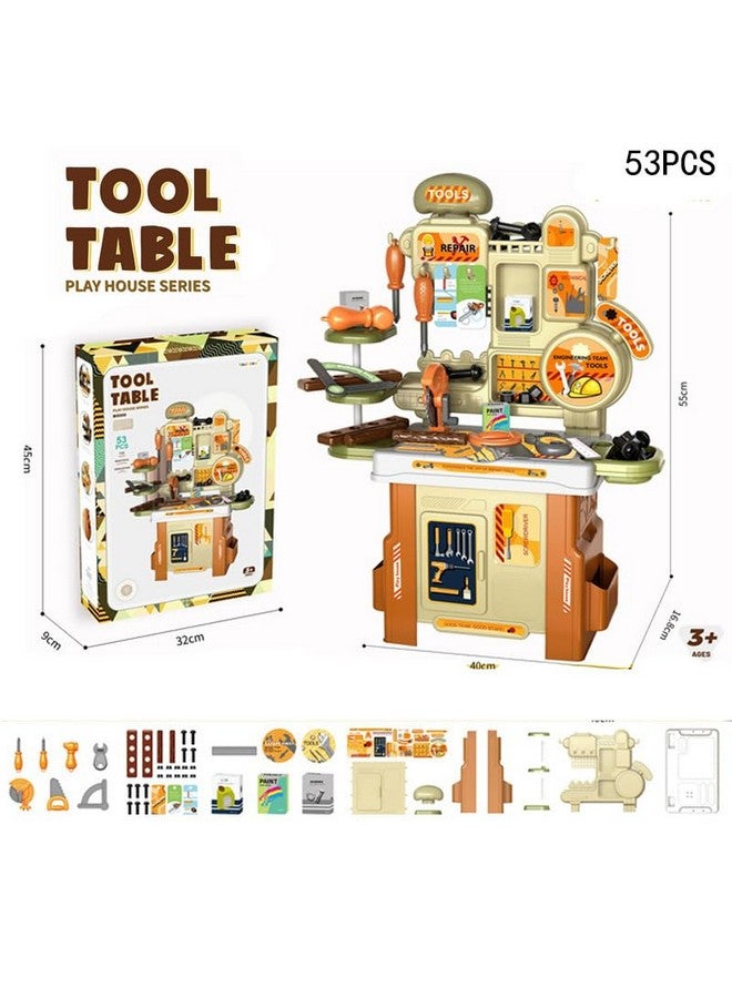 Ixora Kids Tool Bench, Toddler Tool Set with Realistic Toy Tools, Kids Workbench with 53 Pcs Accessories, Pretend Play Tool Kit & Learning Gift for Boys and Girls Ages 3 4 5 - Image 1