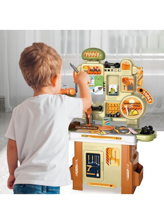 Ixora Kids Tool Bench, Toddler Tool Set with Realistic Toy Tools, Kids Workbench with 53 Pcs Accessories, Pretend Play Tool Kit & Learning Gift for Boys and Girls Ages 3 4 5 - Image 2