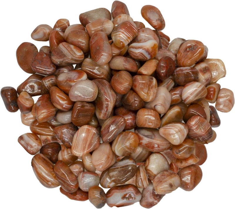 5 lbs Tumbled Sardonyx Stones from Africa - 0.5" to 0.75" avg. - Polished Rocks for Arts & Crafts, Reiki, Wicca and so Much More! (Size #5)