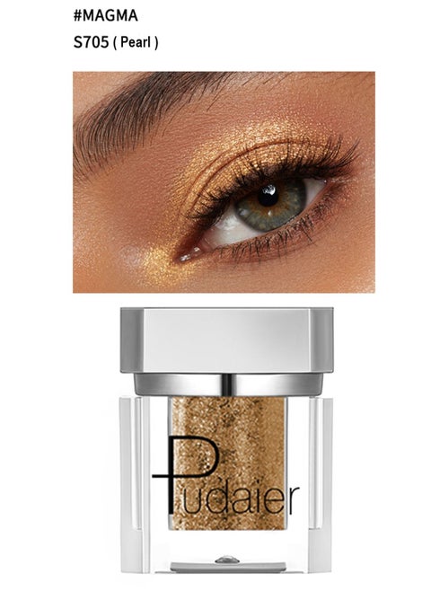 Silver Bottle Color Square, Monochrome Glitter Eyeshadow Pearlescent Long-Lasting Highly Pigmented Shimmer Mashed Potato Eye Makeup for Women