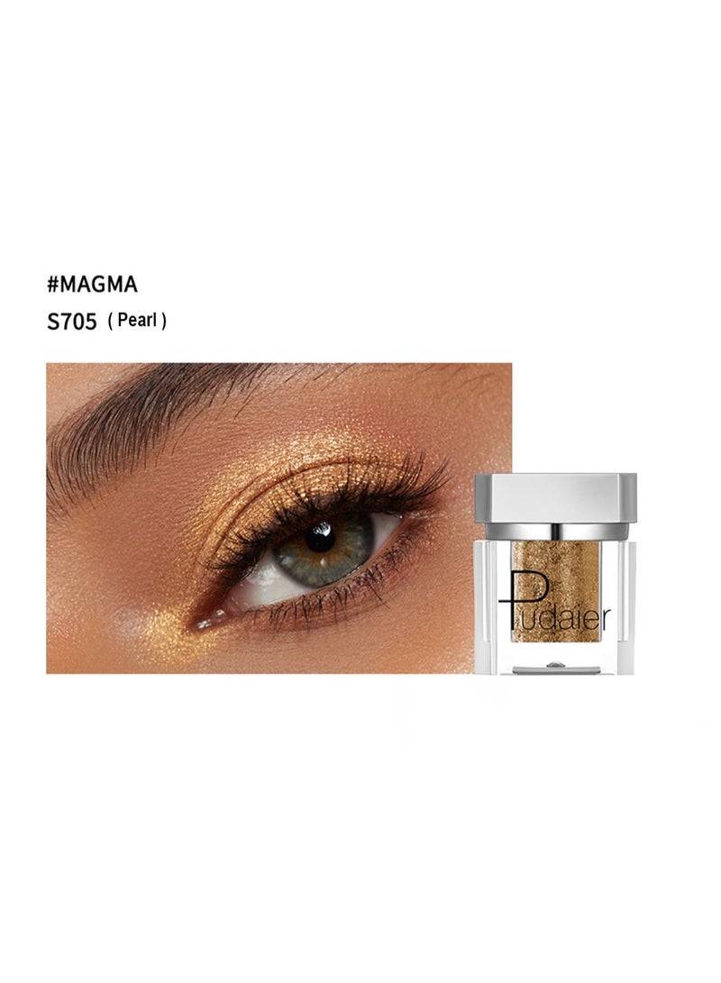 pudaier Silver Bottle Color Square, Monochrome Glitter Eyeshadow Pearlescent Long-Lasting Highly Pigmented Shimmer Mashed Potato Eye Makeup for Women - Image 2