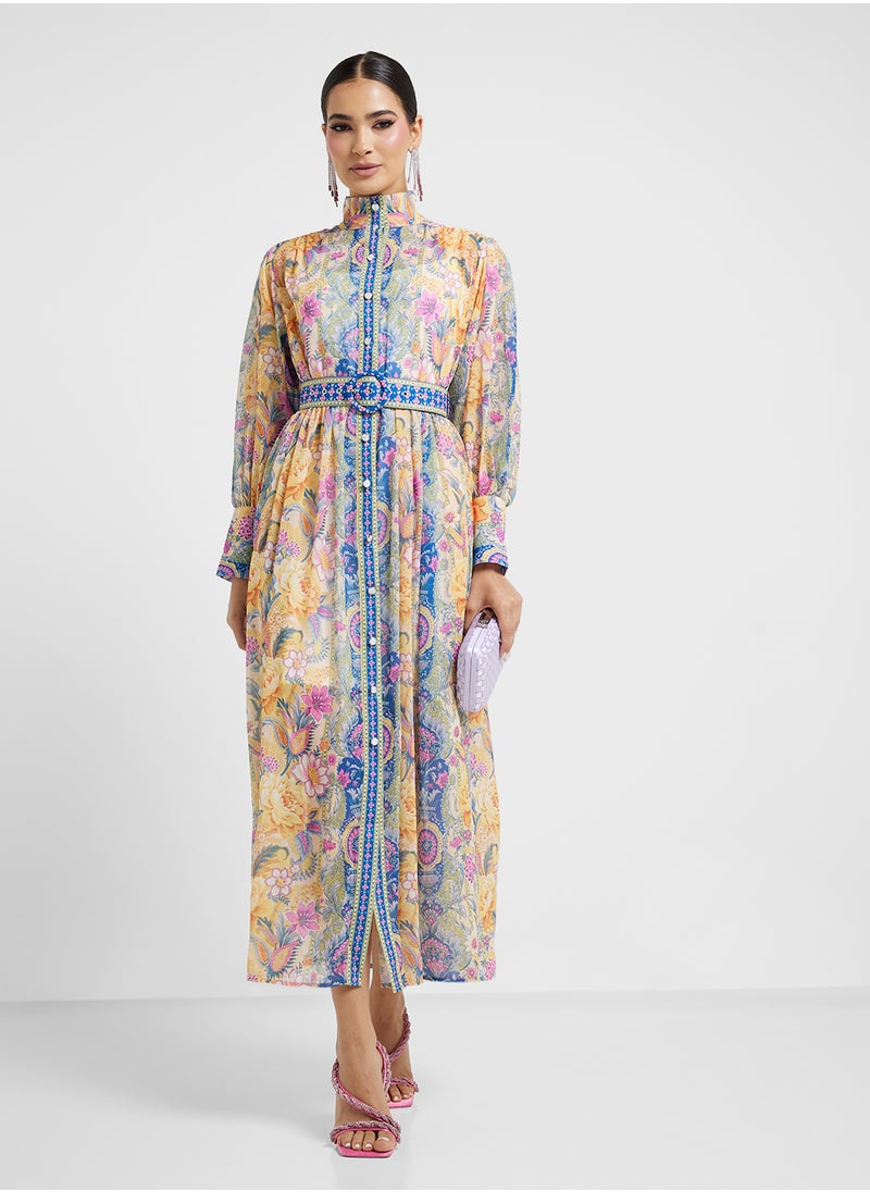 Khizana - Abstract Print Dress - Image 1