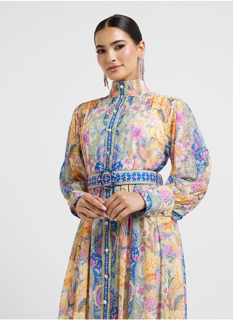 Khizana - Abstract Print Dress - Image 1