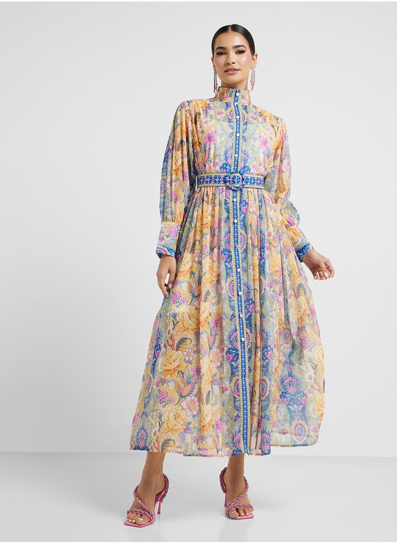 Khizana - Abstract Print Dress - Image 1