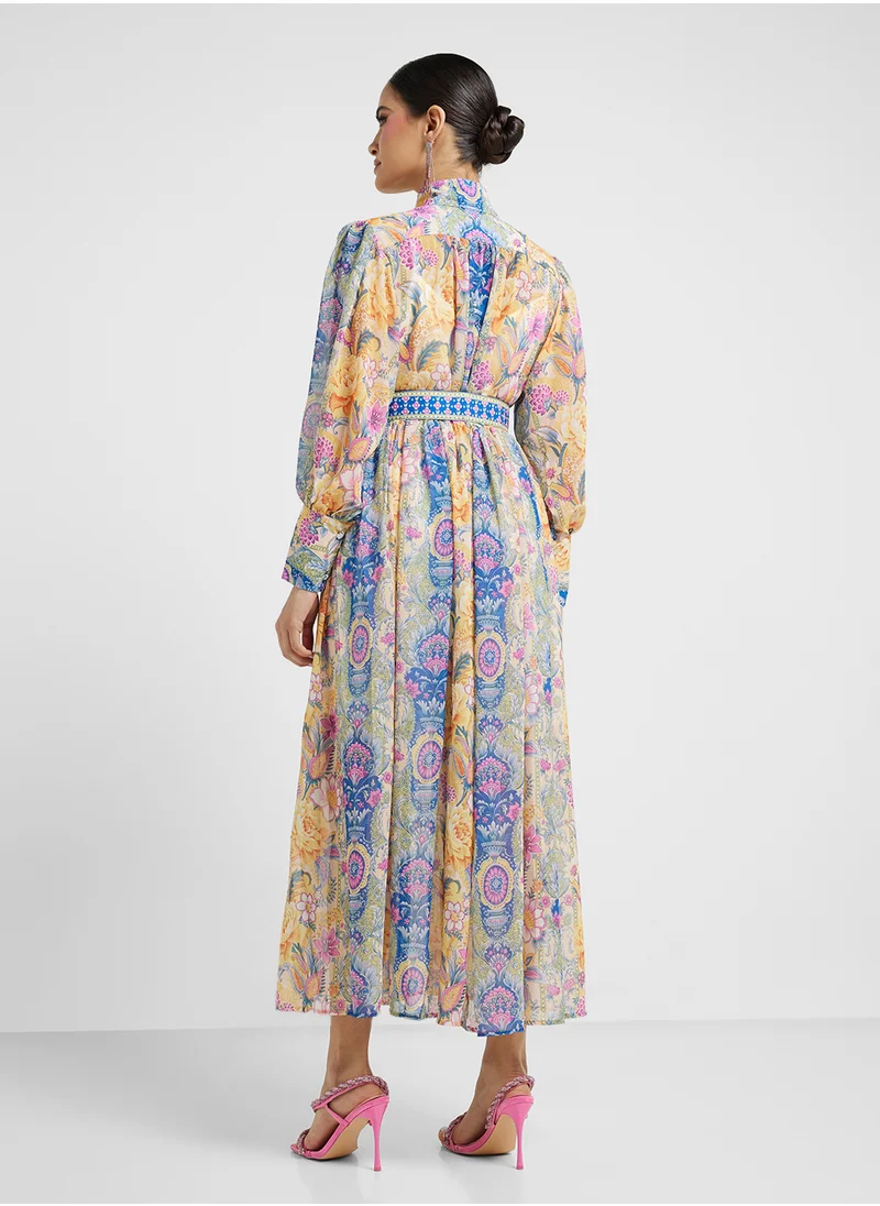 Khizana Abstract Print Dress