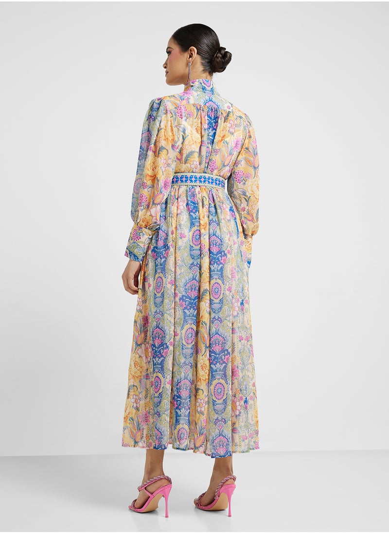 Khizana - Abstract Print Dress - Image 1
