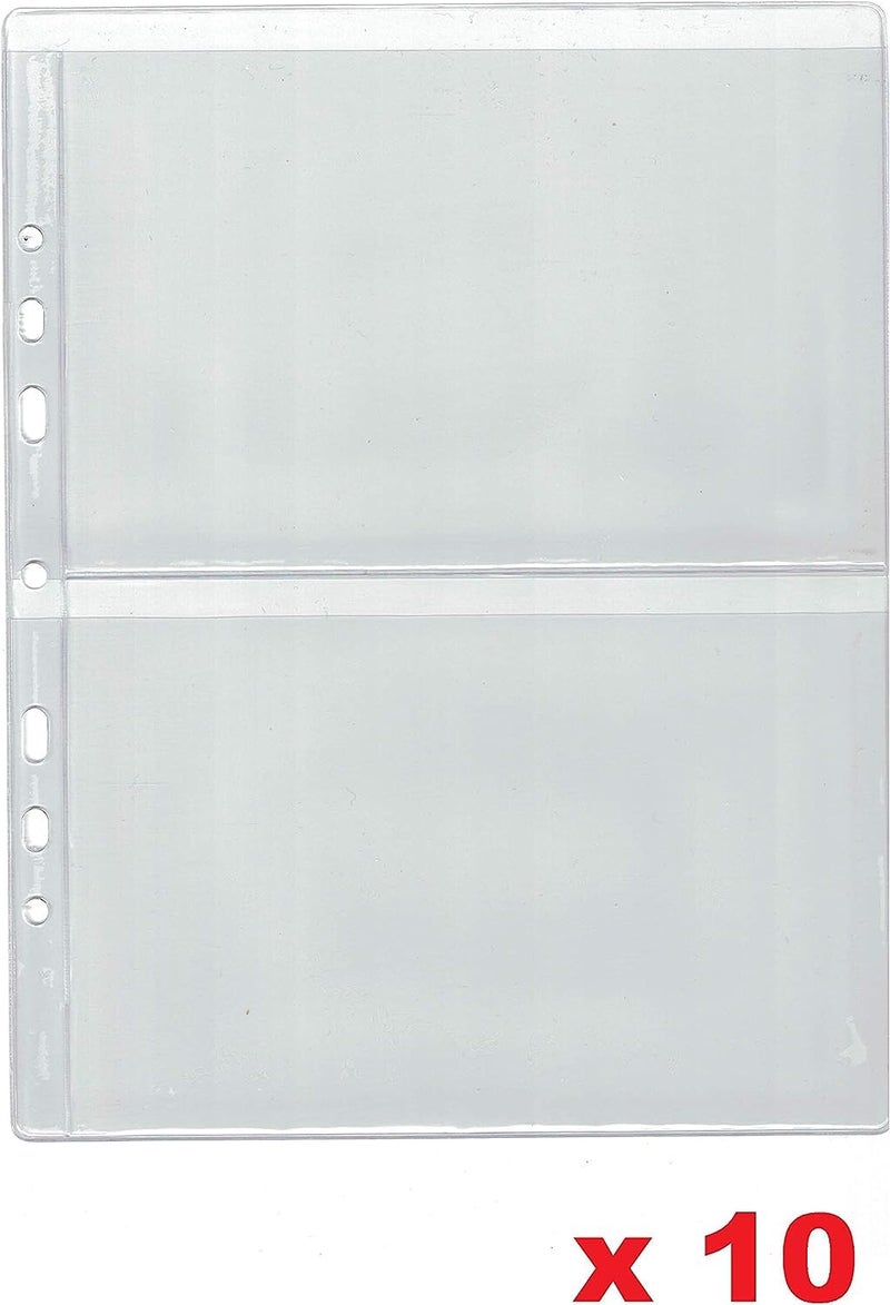 10 Pieces Bill Album Pages, Collecting Binder Pockets with 3 Hole Binder Free Paper - Image 2