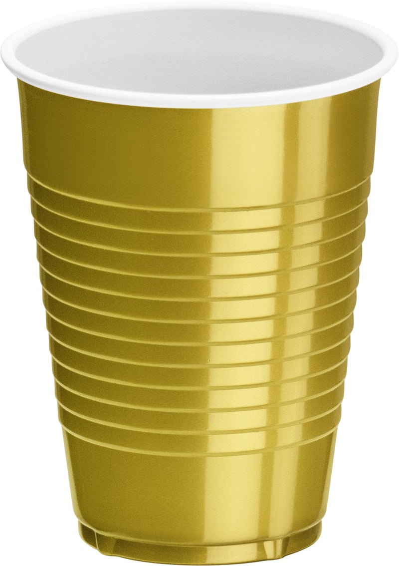 DecorRack Gold Plastic Cups  12 oz Disposable Cups  Party Supplies (60 Count) - Image 4