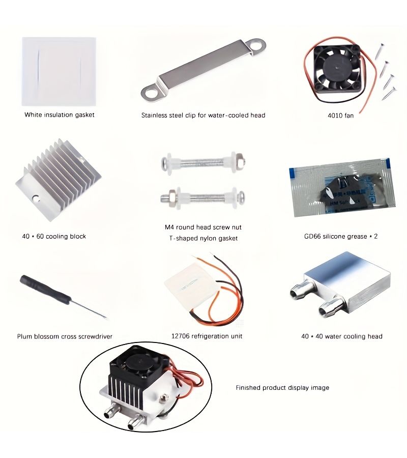 طقم نظام التبريد المائي DIY بجهد 12 فولت مستمر من نوع TEC1-12706 - Image 3
