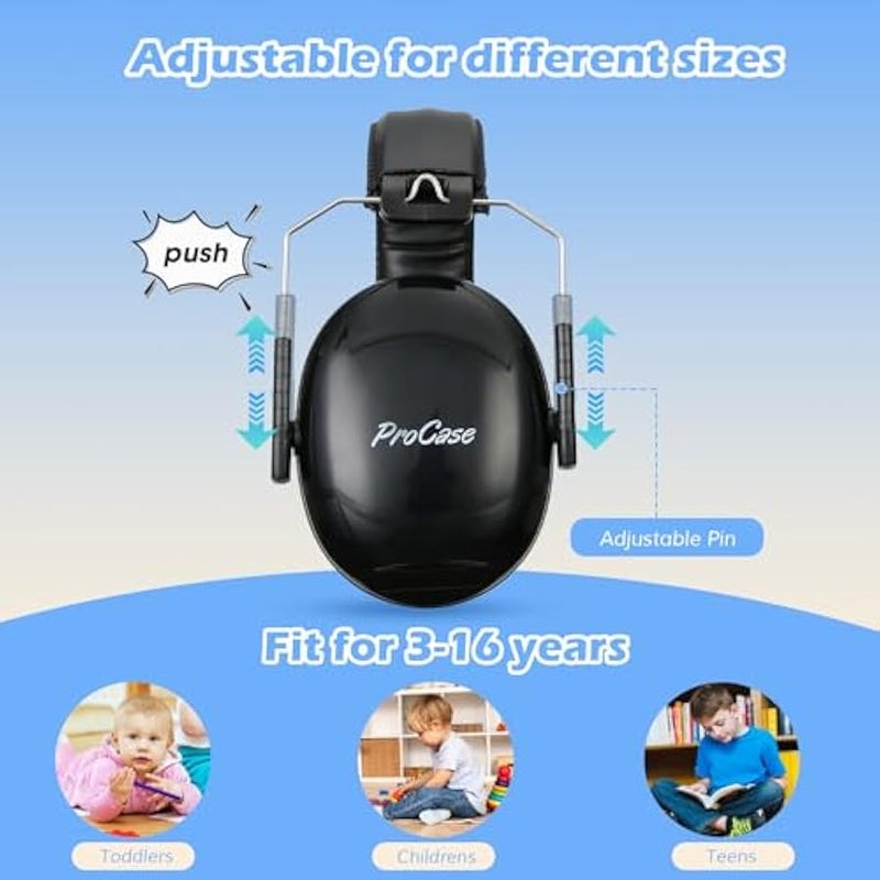 ProCase Noise Cancelling Headphones for Kids Toddler, SNR 27dB Noise Reduction Ear Muffs, Kids Ear Protection for Fireworks Autism, Sensory Headphones for Autistic Kids - Image 3
