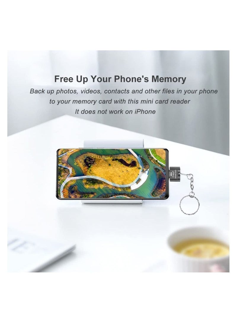 Captaintech Micro SD Card Reader, USB C TF Card Reader, USB C to TF Memory Card Reader with USB C to USB Adapter Compatible with MacBook, Laptops, Android Phones - Image 5