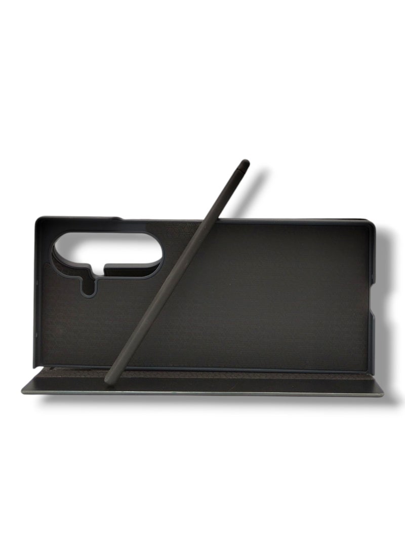 جراب جلدي فاخر مع ستاند وقلم سامسونج Z FOLD 7  ضد الماء وحماية كاملة - Image 4