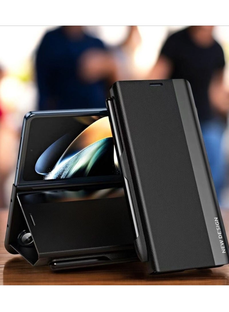 جراب جلدي فاخر مع ستاند وقلم سامسونج Z FOLD 7  ضد الماء وحماية كاملة - Image 1