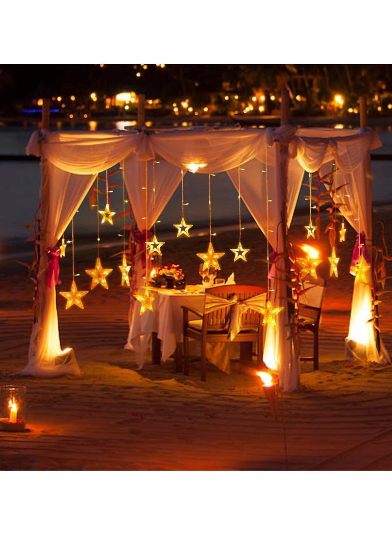 12LED Wishing Star Curtain Light Fairy String Rice Lights for Decoration with 8 Flash Modes Wedding Party Indoor Outdoor Decorations Lighting - Image 5