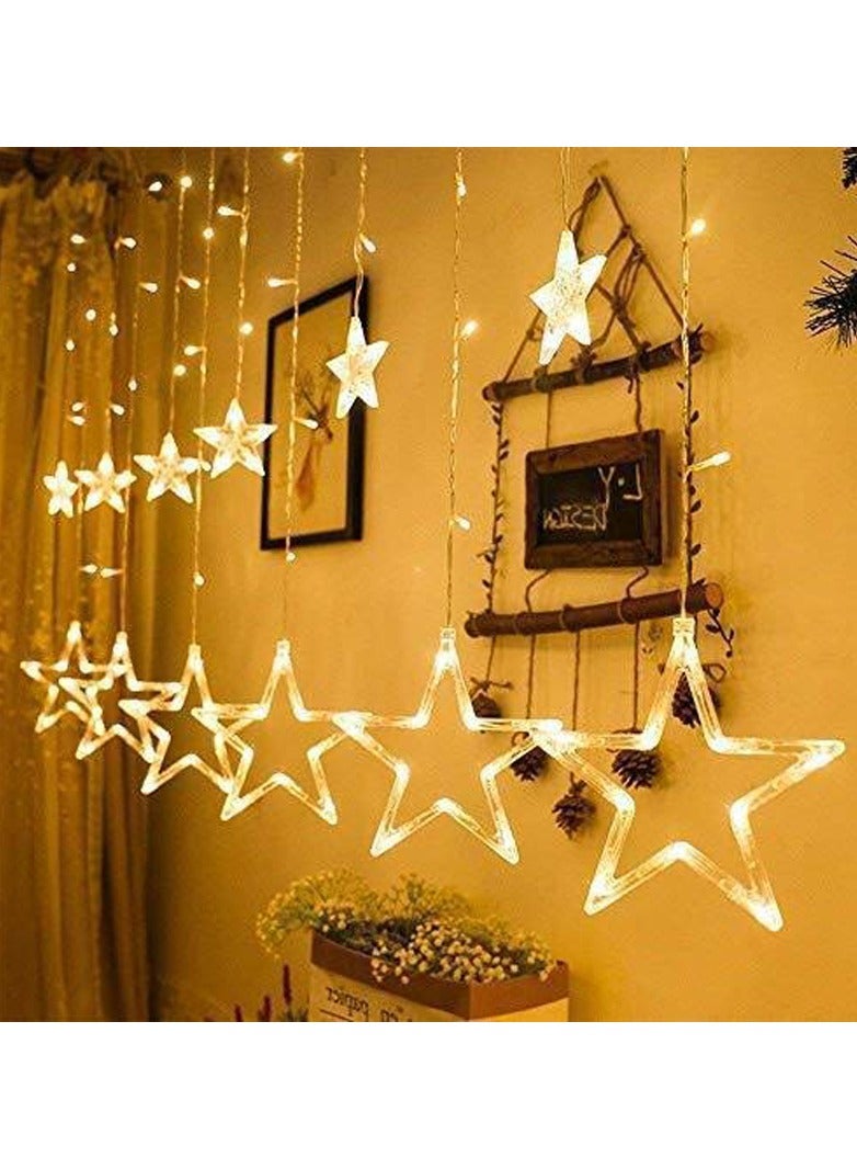 12LED Wishing Star Curtain Light Fairy String Rice Lights for Decoration with 8 Flash Modes Wedding Party Indoor Outdoor Decorations Lighting - Image 1