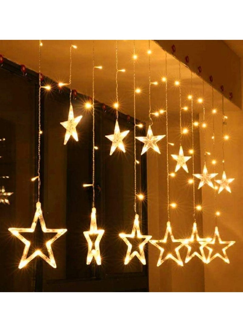 12LED Wishing Star Curtain Light Fairy String Rice Lights for Decoration with 8 Flash Modes Wedding Party Indoor Outdoor Decorations Lighting - Image 2