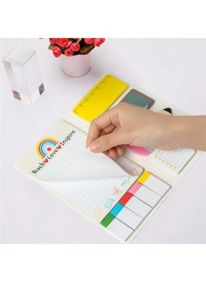 ROCO 550-Piece Self Sticky Notes Set Multicolour Cartoon Post-It Sticky Message Notebook Cartoon Series Sticky Notes Memo Pads for Teacher Students Gifts School Office Supplies  - Image 3