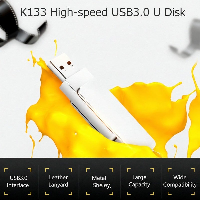 كوداك ذراكرة فلاش USB بحجم صغير 57 ملم سعة 256 جيجابايت ذاكرة محمولة معدنية - USB 3.0 عالي السرعة يصل إلى 120 ميجابايت/ثانية مقاومة للماء قلم تخزين للكمبيوتر والتلفزيون الذكي ونظام الصوت في السيارة - Image 5