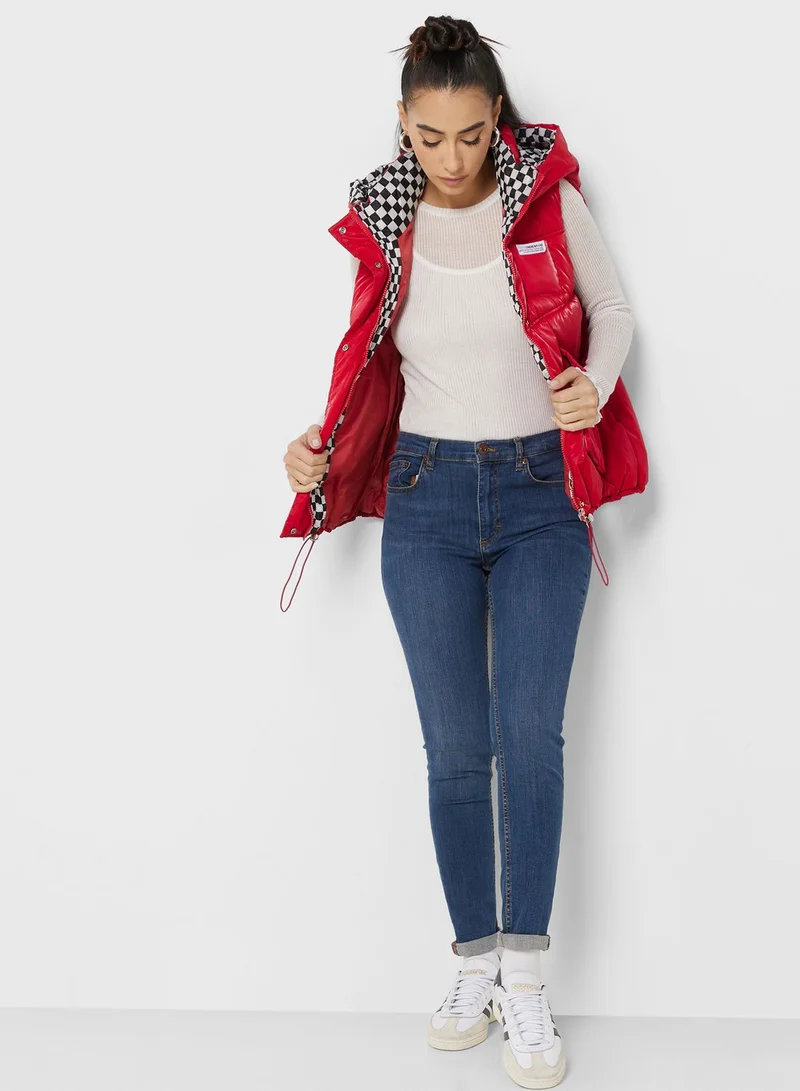 Urban Minx Urban Minx Hoodie Padded Vest Jacket