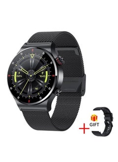 QW33 Smart Watch ECG PPG Step Counter Bluetooth Black Net + silicone