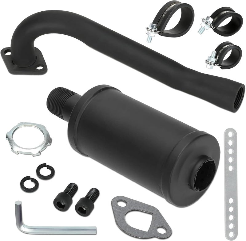 FVRITO Exhaust Pipe Muffler Silencer Kit for Predator 212cc and 196cc Engines - Image 1
