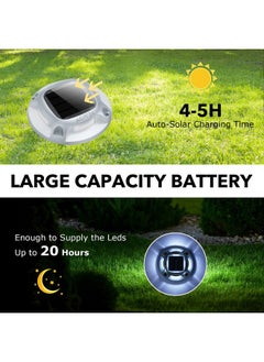 AGPtek AGPTEK Solar Driveway Lights Outdoor 12 Pack, Solar Deck Lights 2 Color Modes Dock Lights Waterproof Driveway Markers Step Lights for Sidewalk Stair Garden Pathway Walkway Yard(Warm White/Cool White)  - Image 5