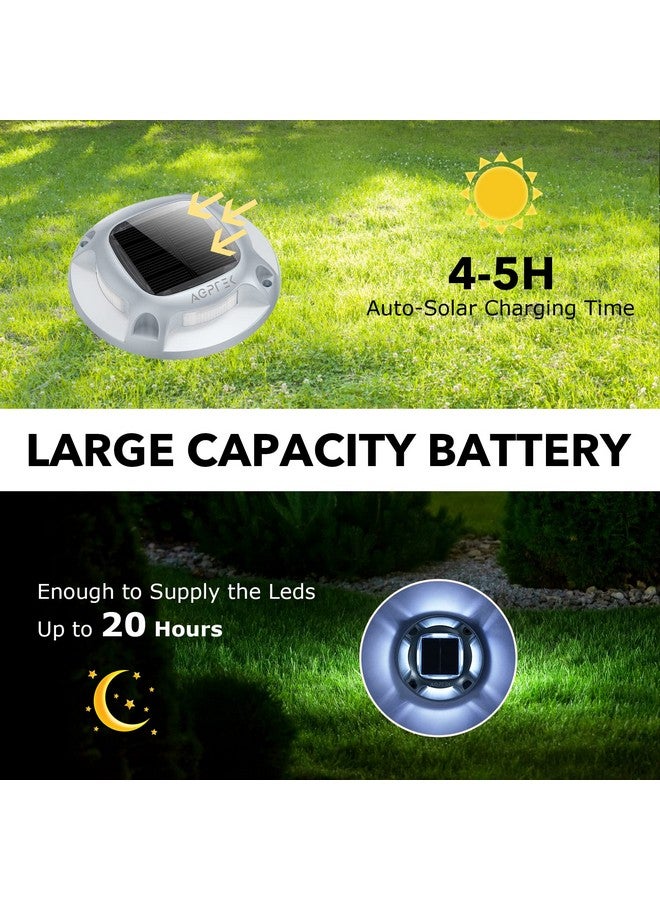 AGPTEK Solar Driveway Lights Outdoor 12 Pack, Solar Deck Lights 2 Color Modes Dock Lights Waterproof Driveway Markers Step Lights for Sidewalk Stair Garden Pathway Walkway Yard(Warm White/Cool White) - Image 5
