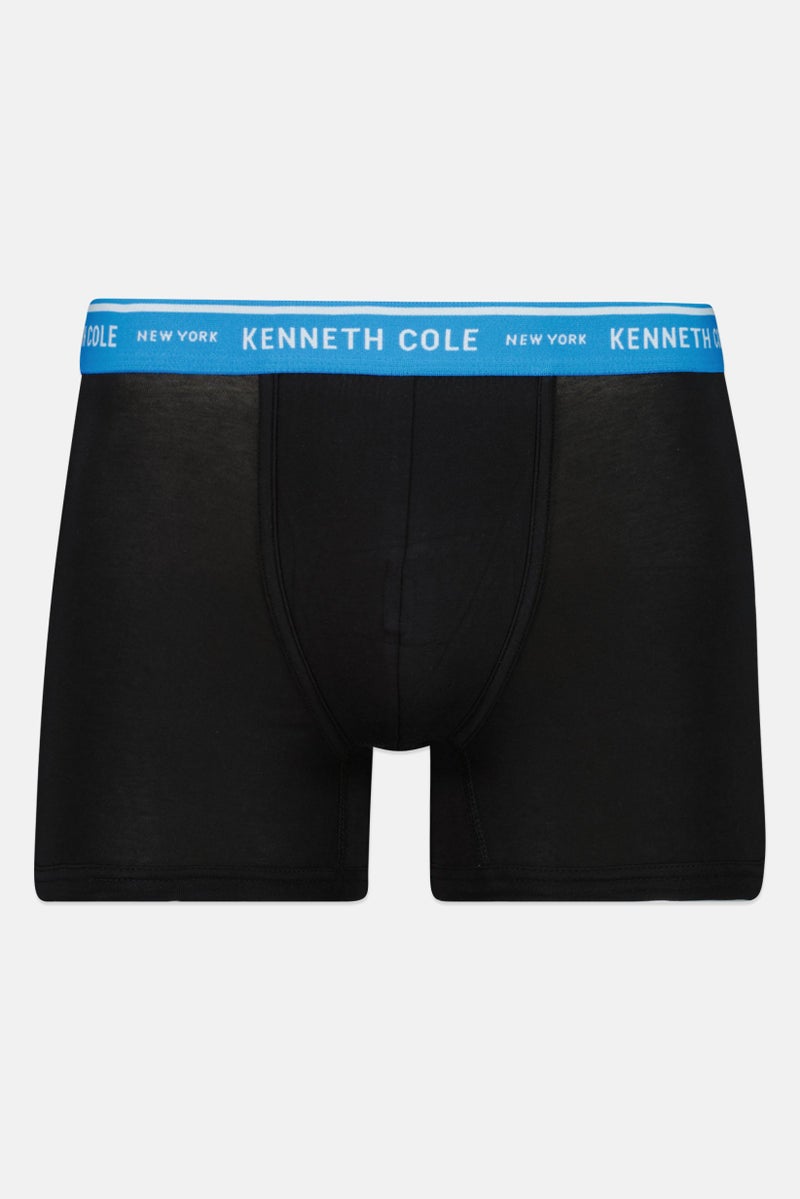 Kenneth Cole Men 2 Pack Brand Logo Trunks, Black - Image 3
