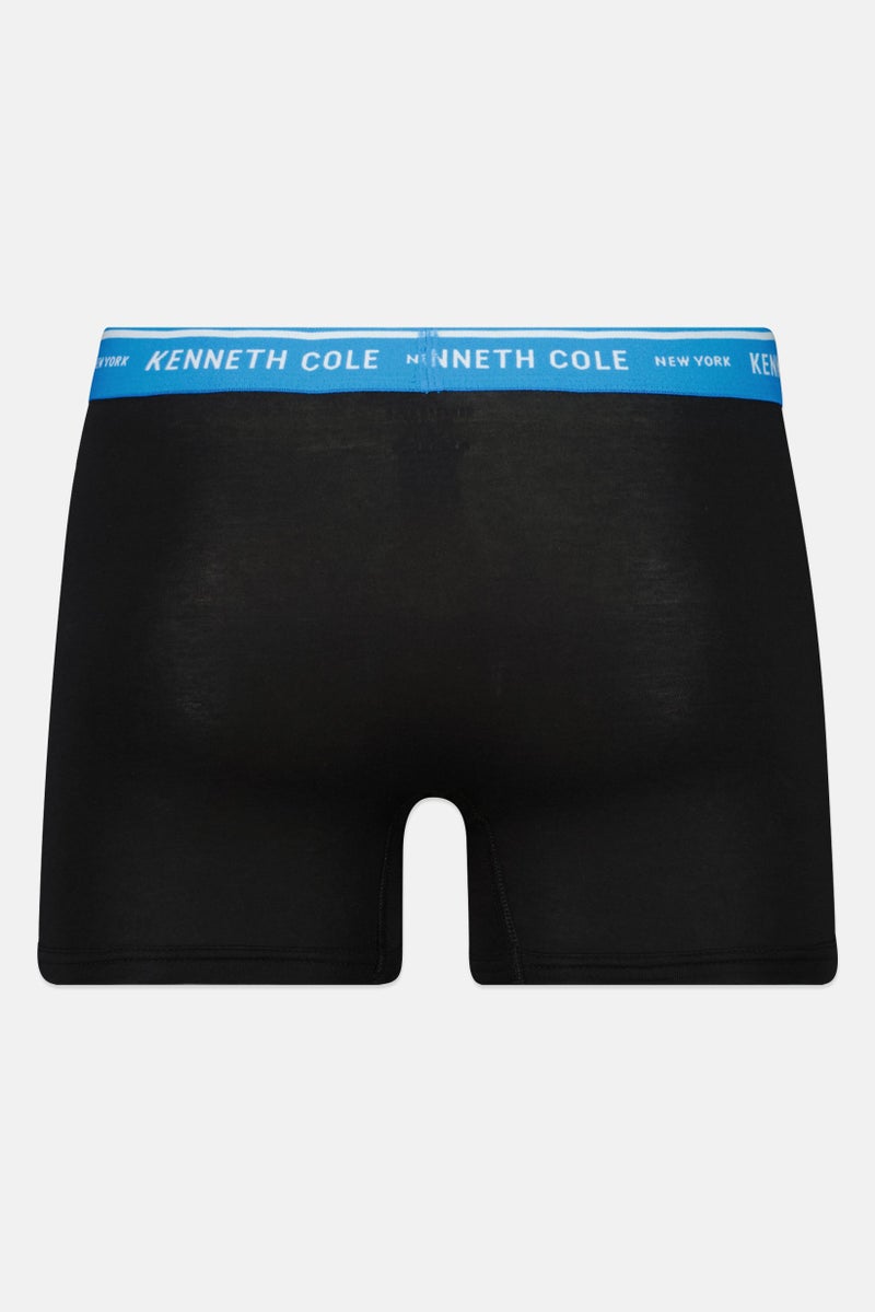 Kenneth Cole Men 2 Pack Brand Logo Trunks, Black - Image 2
