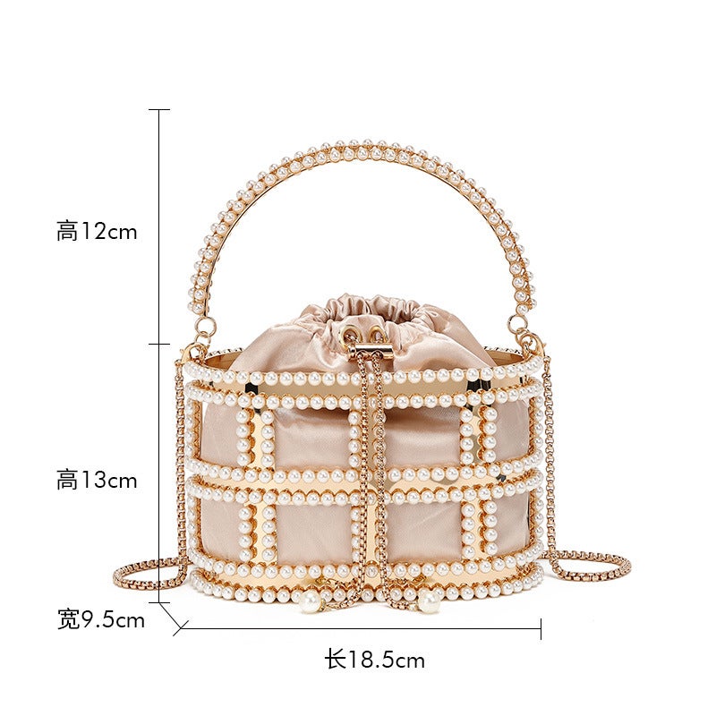 Pearl Handbag Women'S Bag 2026 Fashion Chain Birdcage Single Compartment Crossbody Evening Bag - Image 5