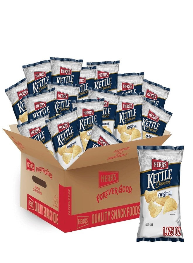 Herr's Original Kettle Chips, 1.125 Ounce (Pack of 30 Bags) - Crunchy, Golden Kettle Chips with Classic Flavor - Perfect for Lunches and Road Trips - Image 1