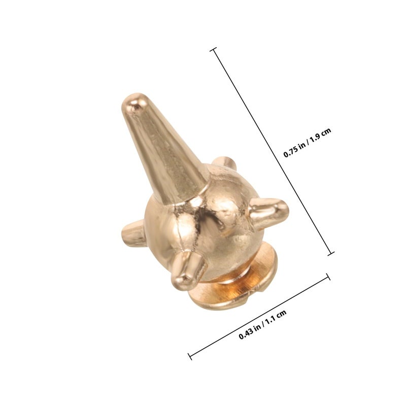 Gold Star Shape Metal Rivets Studs Set For Leathercraft DIY Clothing Shoes Bags Decoration - Image 3