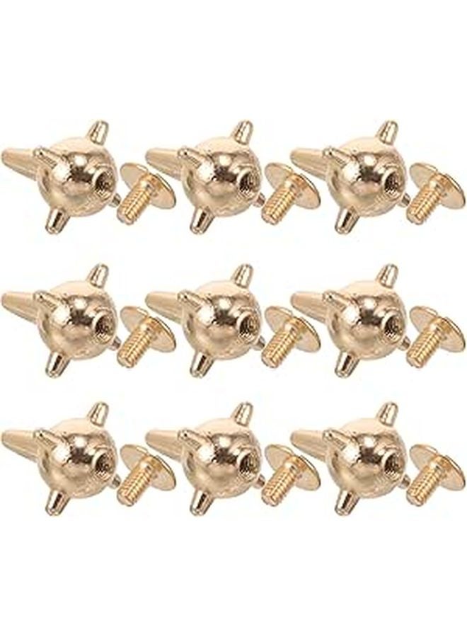 Gold Star Shape Metal Rivets Studs Set For Leathercraft DIY Clothing Shoes Bags Decoration - Image 1