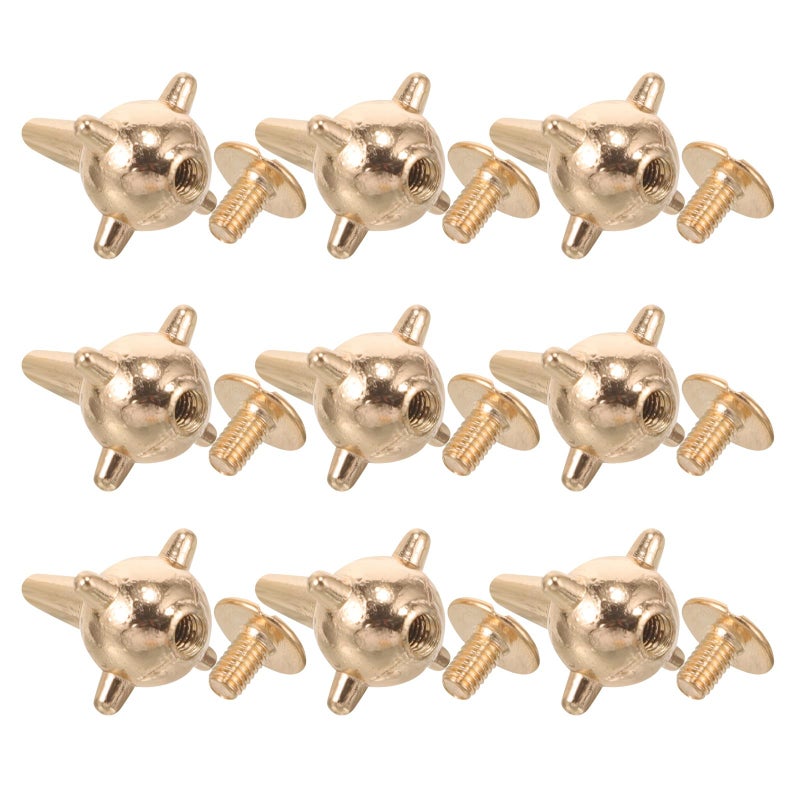 Gold Star Shape Metal Rivets Studs Set For Leathercraft DIY Clothing Shoes Bags Decoration - Image 2
