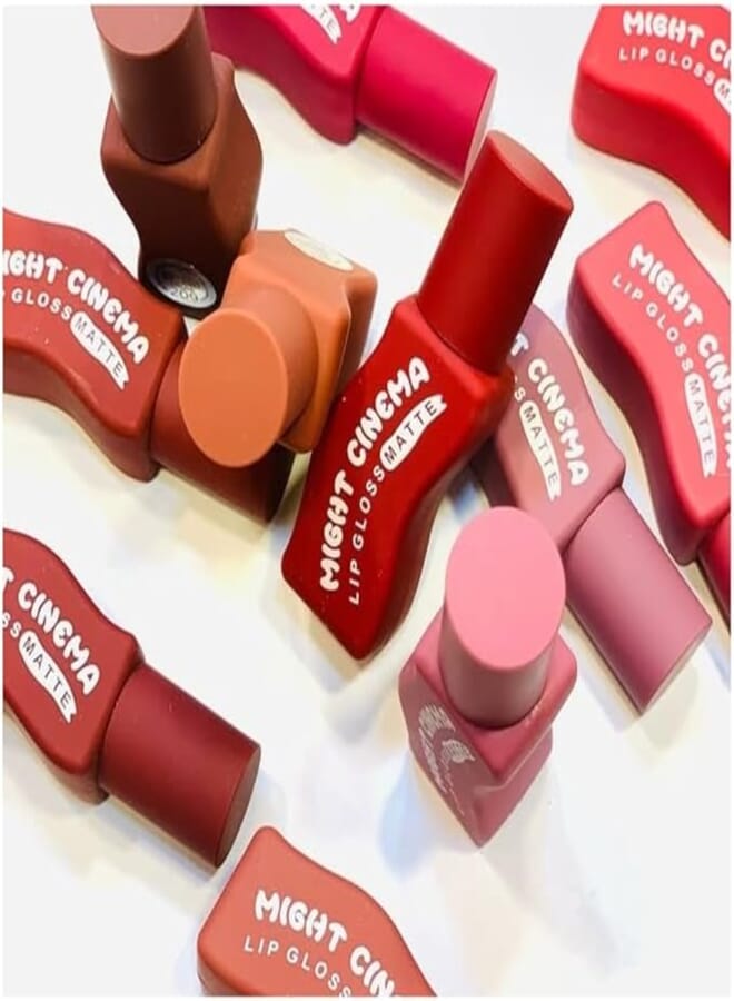 Colors Matte Liquid Lips golss Set,Super Stay Liquid Velvet Lipstick Non-stick Cup Waterproof Long Lasting Lip Gloss Set for Women (204, 1pc)