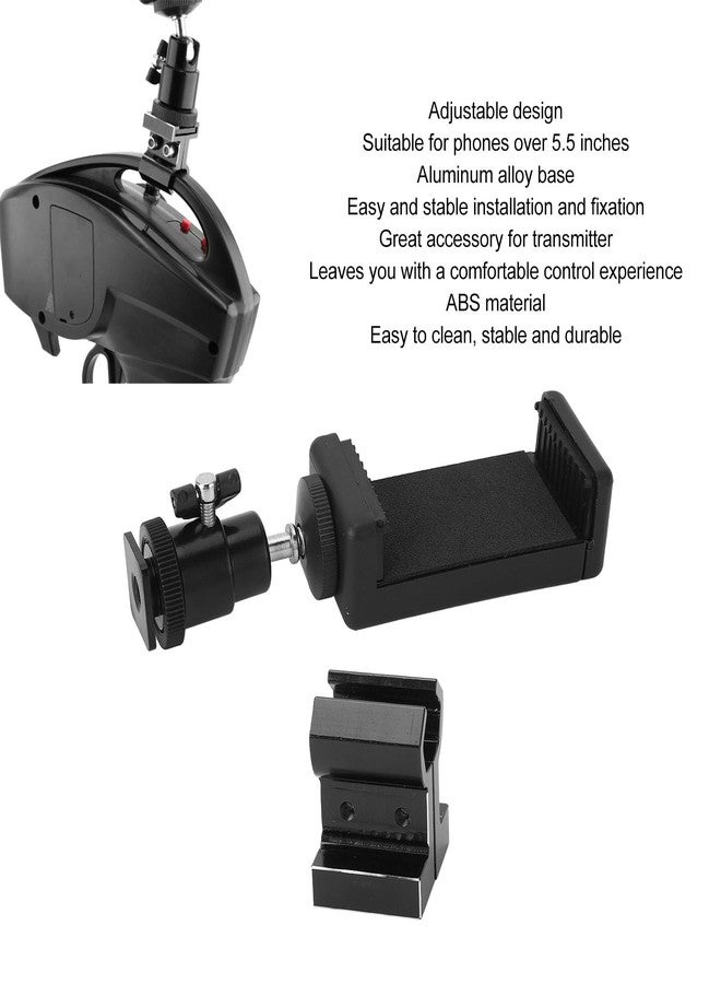 Fockety Universal Phone Mount for TX TQi, Adjustable Transmitter Phone Mount for Phones Over 5.5 Inch, FPV Display Monitor Screen Holder Mobile Cell Phone Bracket Mount Stand - Image 3