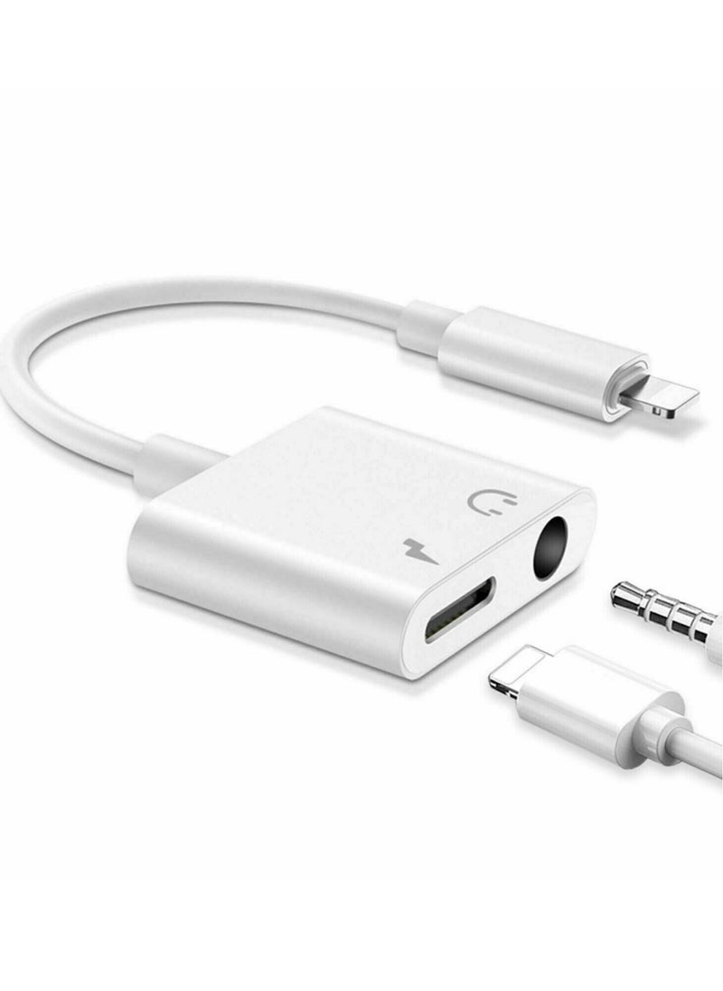 Generic iPhone Headphones Adapter & Splitter, 2 in 1 Dual Lightning Charger Cable Aux Audio Adapter Converter for iPhone 12/11/XS/XR/X/8/7/6/iPad, Support Calling+Charging+Music Control  - Image 2