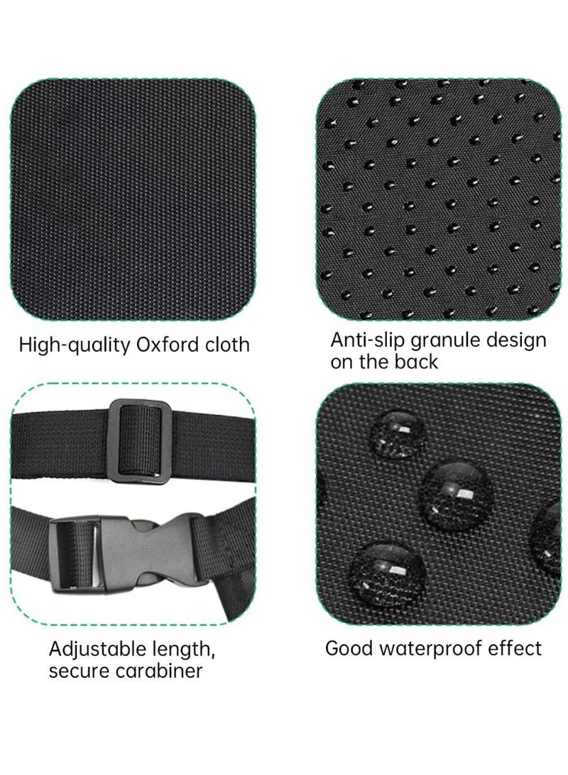 إي سي في في سرير طائرة للأطفال الصغار، مسند للقدمين قابل للحمل لتمديد المقعد للأطفال، أساسيات السفر بالطائرة، أرجوحة قدم لراحة الساق والاستلقاء باللون الأسود - Image 5