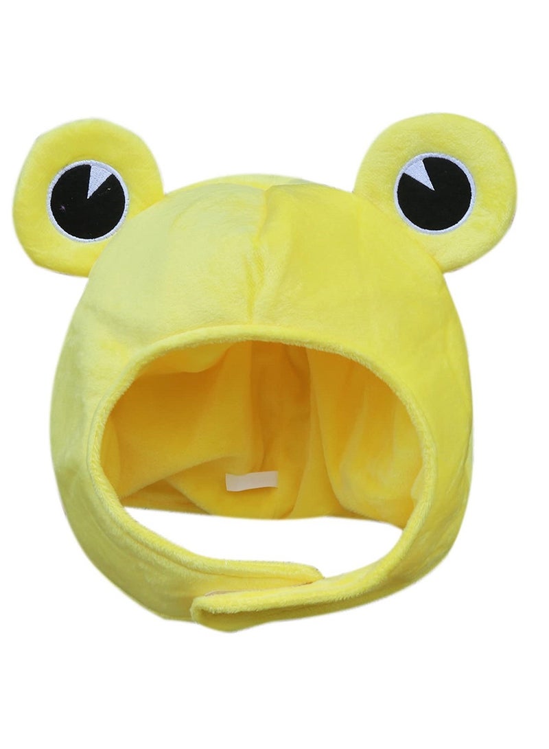 KASTWAVE Frog Hat Head,   Plush Frog hat Scarf Cap Ears Winter ski hat Full Headgear Novelty Party Dress up Cosplay Costume - Image 1