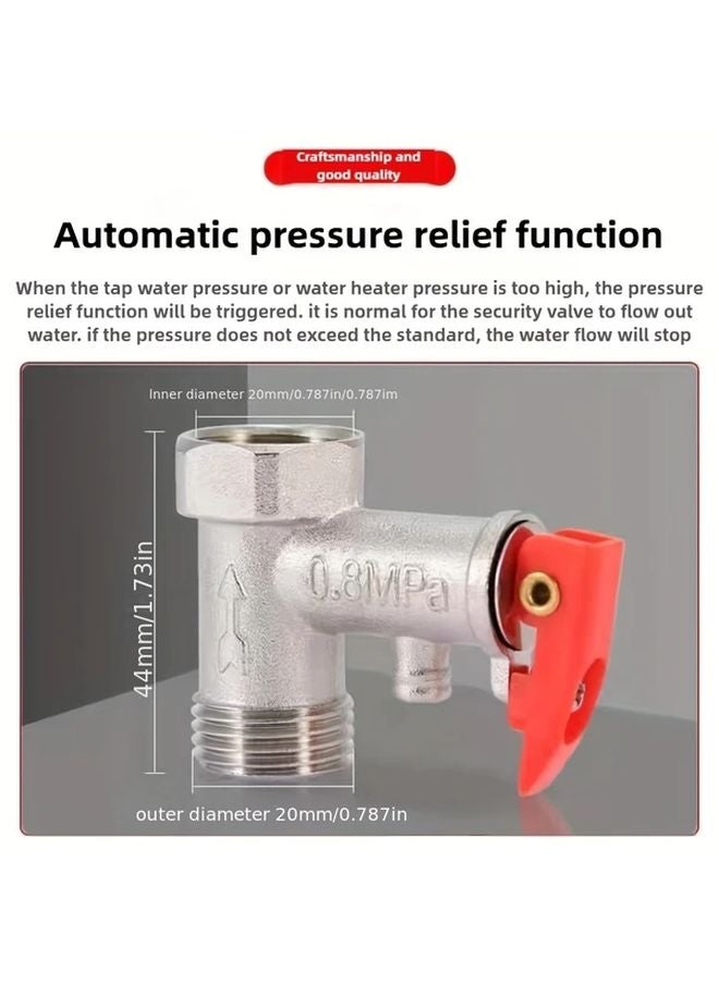 Brass 0 75mpa Pressure Safety Valve With Automatic Check For Water Heater - Image 4