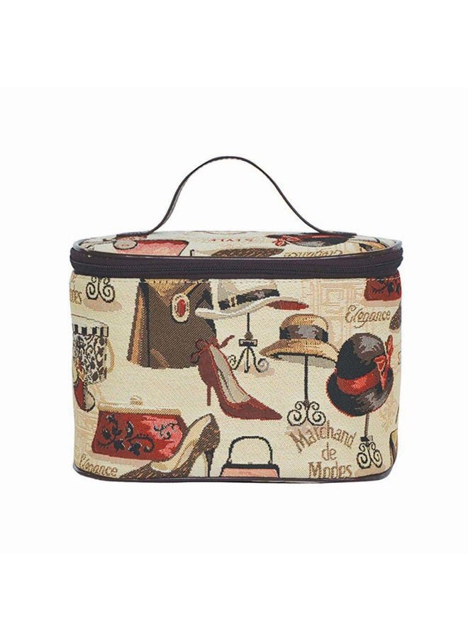 Signare - Tapestry Toiletry Bag Makeup Organizer bag for Women with Fashion Boutique Design (TOIL-BOU) - Image 1