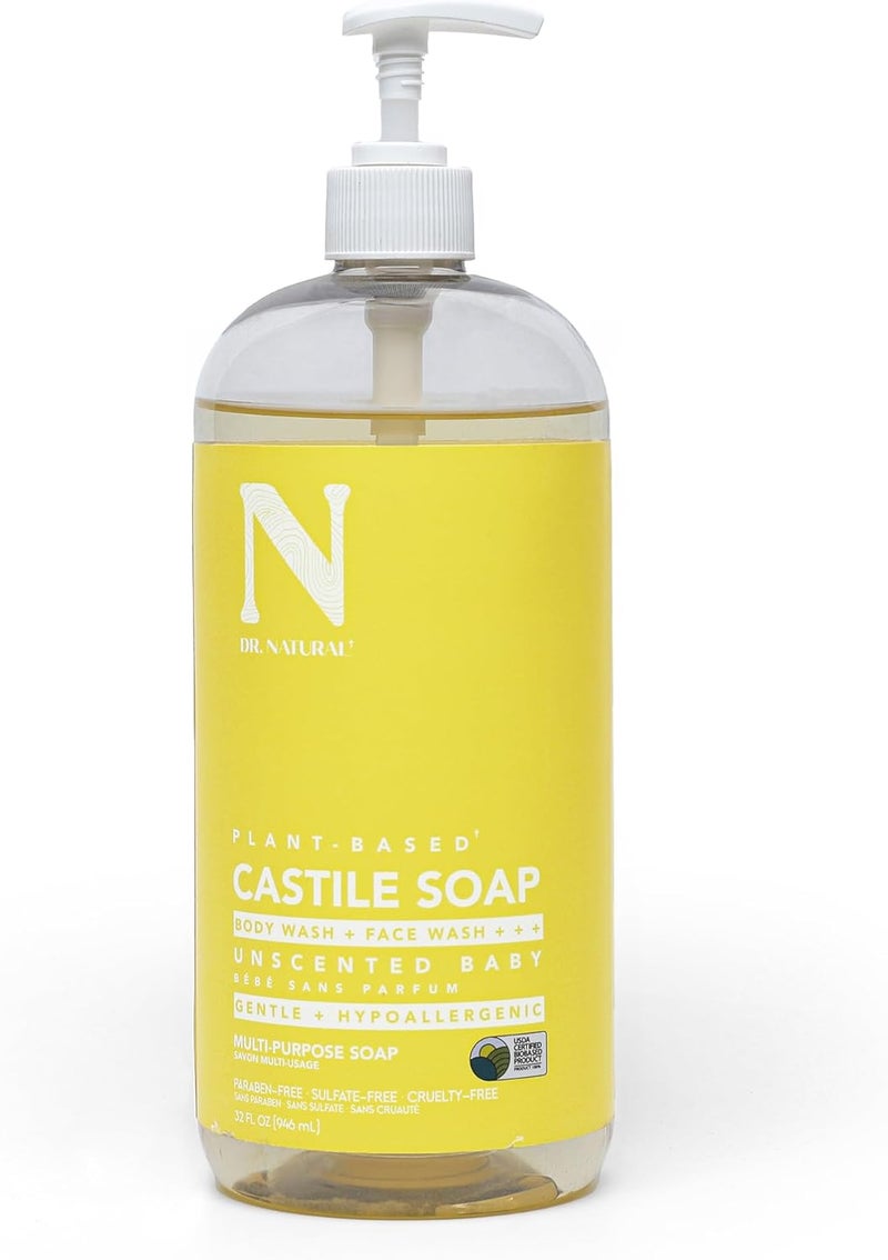 Dr. Natural's Unscented Baby Castile Soap - 32oz - Image 1