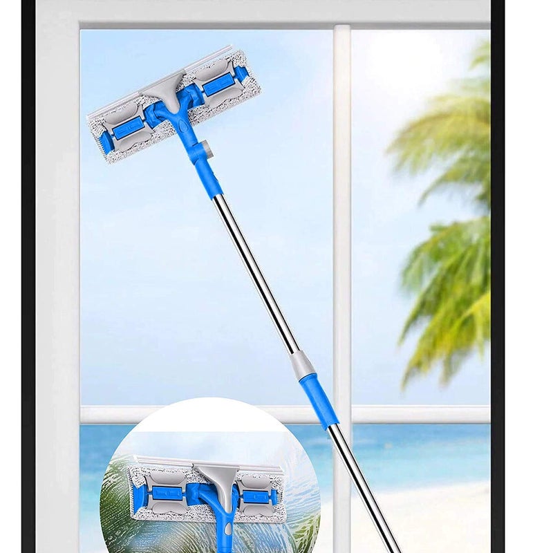 REDMART Stretch Rotatable Cleaning Brush Glass Wiper Window Cleaner Long Handle Double Side Design Kitchen Bathroom Tool - Image 5