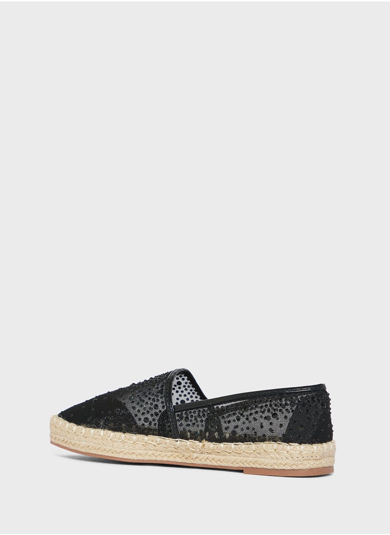 ELLA Mesh Diamante Espadrille  - Image 2