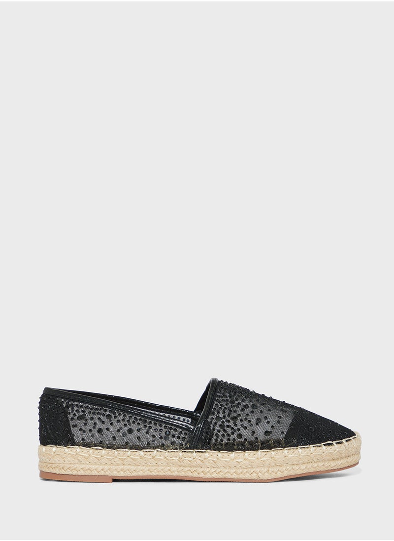 ELLA Mesh Diamante Espadrille  - Image 1