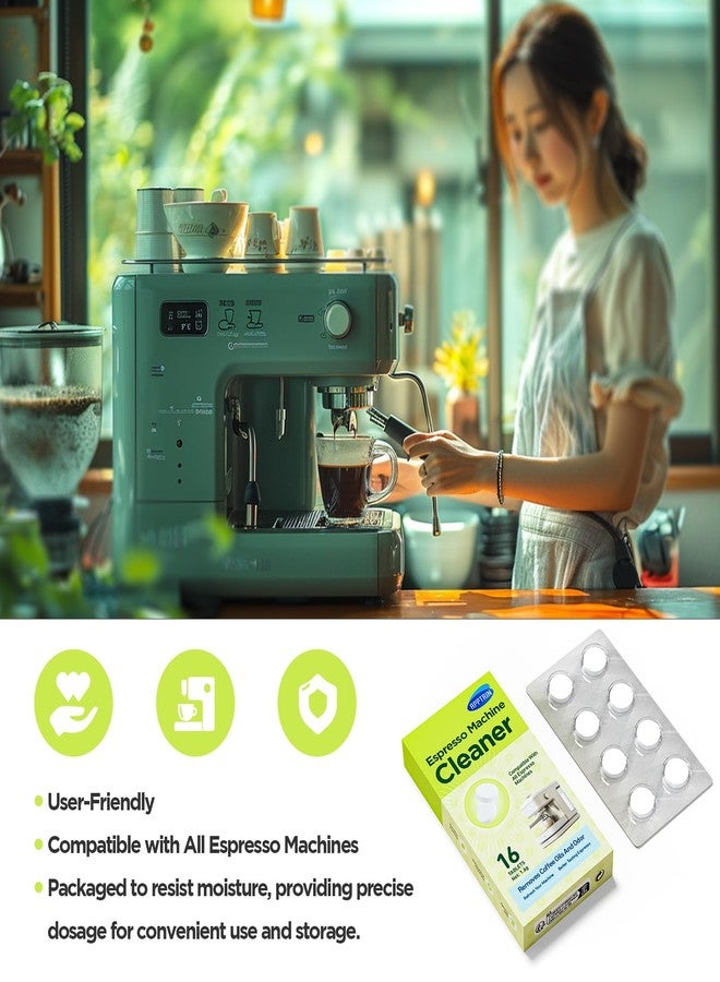 apptrin Espresso Machine Cleaning Tablets,16 Pack Coffee Machine Descaler Compatible with Breville, Gaggia, Delonghi, Jura, Coffee Oil Remover Tablets Suitable for use with all Espresso machines - Image 5